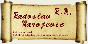 Radoslav Marojević vizit kartica